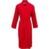 Carl Ross Unisex-Bademantel 25100, Langform, Piqué, Kimono-Kragen, Gürtel, Waffelpique