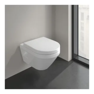 Villeroy und Boch Architectura Wand-Tiefspül-WC 5684C001 37x53cm, rund, TwistFlush, spülrandlos, wandhängend, waagerecht, weiß Alpin