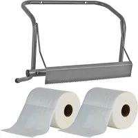 DEMA Papierhandtuch 40cm + 2 x Putztuchrolle Putztücher XXL