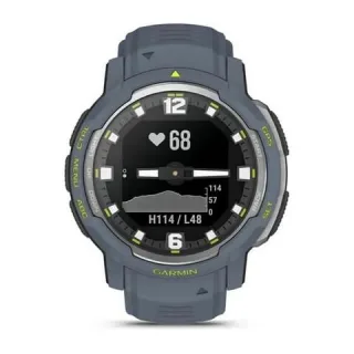 Garmin Instinct Crossover 45mm Kunststoffgehäuse blau Silikonarmband blau
