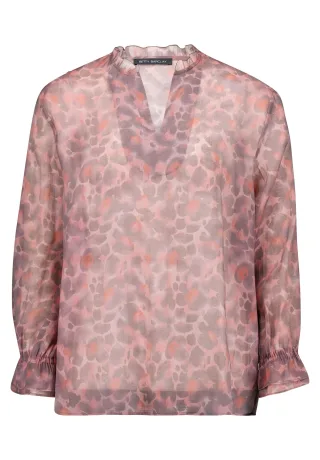 Betty Barclay - Chiffonbluse Red/Brown - Gr. - 46