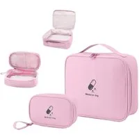 FOUORTUNATE-BEE Arzttasche 2 Stück Medikamententasche, Große & Klein Medikamententasche Reise (Reiseapotheke Tasche Wasserdicht, Erste Hilfe Tasche leer, Erste Hilfe Set Outdoor)