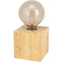EGLO Tischleuchte PRESTWICK 2, ohne Leuchtmittel, Leuchtmittel wechselbar, Nachttischlampe, Deko, wohnlich, Schalter am Kabel, 9,5x9,5x9,5 cm