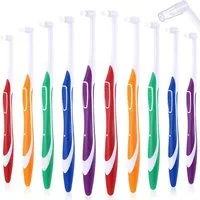 FELIXLEO Interdentalbürsten 10x Einbüschelbürste Tuft Zahnbürste Weich für Zahnspange Zwischenräum