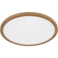 GLOBO LIGHTING LED Deckenleuchte, LED-Leuchtmittel fest verbaut, Warmweiß, Deckenleuchte Badezimmerlampe Deckenlampe IP44 LED Holzoptik 3