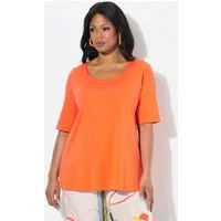 Ulla Popken T-Shirt Pima Cotton Shirt A-Linie Rundhals Halbarm