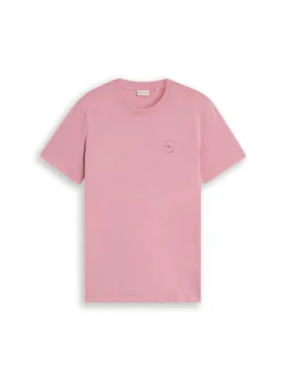 Tom Tailor - T-Shirt mit Logo-Print dusty rose - Gr. - XL