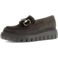 Gabor Loafer, Plateau, Slipper, Businessschuh mit Zierschnalle und Schmuckstein