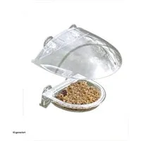HTI-Living Futterspender Vogelfutterhaus Nessa transparent 2-teilig, Futterspender Kunststoff mit Saugnäpfen