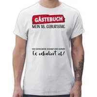 Shirtracer T-Shirt Gästebuch 18. Geburtstag I Achtzehnter I 18ter 18. Geburtstag
