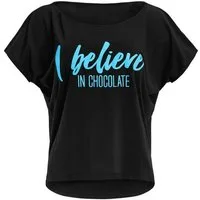 Winshape Oversize-Shirt MCT002 ultra leicht mit Neon blauem Glitzer-Aufdruck