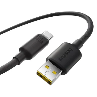 Baseus Foamed Silicone Series 6A 100W USB-A to Type-C Cable Fast Charging Data Transmission Thickened Copper Core Line 1