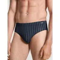 CALIDA Slip Cotton Code weicher Elastikbund, Baumwollmix, Streifen-Design