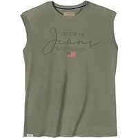 redfield Muscleshirt Redfield Übergrößen Muskelshirt Print Jeans oliv