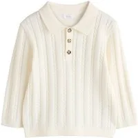 Next Poloshirt Polohemd im Zopfstrick (1-tlg)