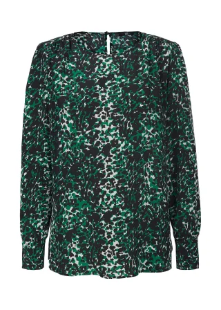 RIANI - Bluse emerald patterned - Gr. - M