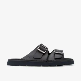 Solsbury Riemen Schwarze Leder-Sandalen