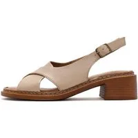 Derimod Sandaletten aus Leder mit mittlerem Absatz Sandale Echtes Leder, Weiche Innensohle, Schnallenriemen, Blockabsatz