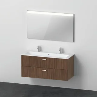 Duravit XBase Möbelwaschtisch mit Waschtischunterbau und Spiegel 1230x490x2000 mm - XB0066021210000 XB0066021210000