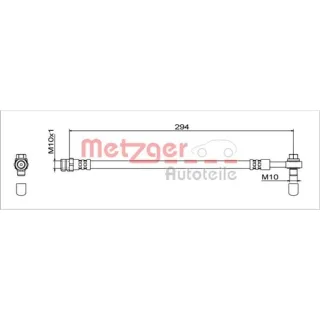 Metzger Bremsschlauch hinten Audi A4 A5