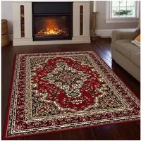 OTTO home Teppich Oriental, Made in Belgium, rechteckig, Höhe: 7 mm, Orient-Optik, mit Bordüre, Teppich, Kurzflor, Weich, Kundenliebling