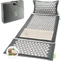 BACKLAxx® Akupressurmatte Set "Magnum" mit Kissen, Tuch & Tasche - XL- Akupressurmatte (Akupressurmatten Set, 5teilig + gratis-Download), 20.844 Spitzen für Anfänger und Schmerzempfindliche