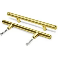 Prima-Online Möbelgriff Möbelgriff Küchengriff Schrankgriff mit Schrauben Gold 10-50cm (1-St)