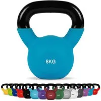 MSports® Kettlebell Kettlebell Professional Neopren 2 – 30 kg inkl. Übungsposter