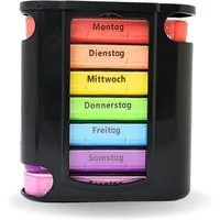 Frohbach Pillendose 7 Tage Pillendose Tablettenbox - Für 1 Woche, 4 Fächer pro Tag (1 St)
