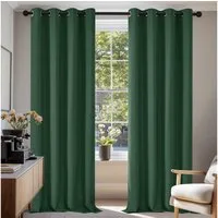 Deconovo Verdunkelungsvorhang Gardinen mit Ösen Blickdichte Vorhang Kälteschutz Schlafzimmer 2er Set, Blackout Curtain einfarbig Thermo Vorhang Verdunkelung Wärmeisolierend