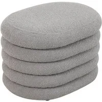 SVITA Sitzhocker BLOSSOM S, Pouf, Sitzbank, mit Stauraumfach, Bouclé-Bezug, bequeme Polsterung