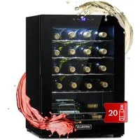 Klarstein Weinkühlschrank Shiraz 20 Uno, für 20 Standardflaschen á 0,75l,Wein Flaschenkühlschrank Weintemperierschrank Weinschrank Kühlschrank