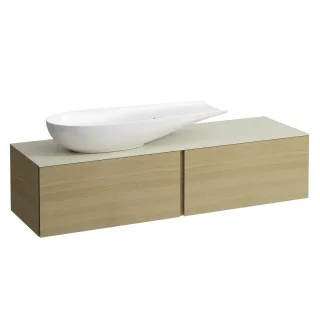 LAUFEN Waschtischunterschrank und Waschtischplatte ALESSI 500x1600x370 H4313440972501