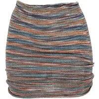 Guru-Shop Minirock Minirock, Boho Strickrock, Ethnorock -.. alternative Bekleidung