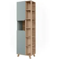 Vicco Hochschrank Karen, Sonoma/Blau, 50 x 175 cm mit 2 Türen (1-St)