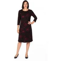 einfach Schön Midikleid Sandra schwarz-rot