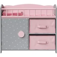 TEAMSON™ KIDS    Puppen Pflegecenter Graues Puppenbett mit Bettwäsche, Seitengitter & Aufbewahrung