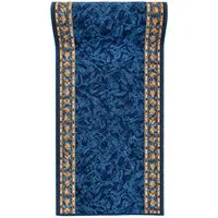 Mazovia Läufer Läufer Teppichläufer Brücke - Vorzimmer Küche - Blau, 67 x 100 cm, Kurzflor, Rutschfest, Meterware, Verschiedene Größen
