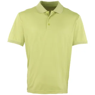 Premier Mens Coolchecker Pique Kurzarm-Polo T-Shirt (Limette)