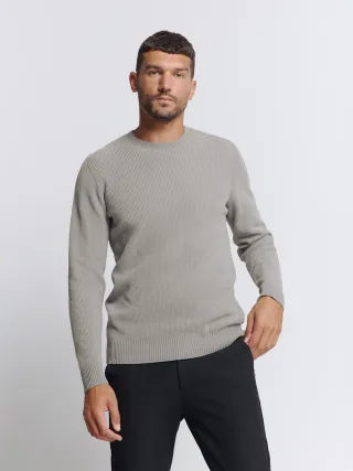 No Excess - Pullover Crewneck Chenille grey - Gr. - XXL