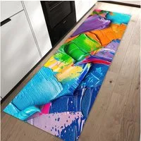 Primedeco Teppich Küchenteppich Farbsymphonie PVC rutschfest abwaschbar Läufer, Rechteckig, Höhe: 3 mm, Pflegeleicht & Wasserabweisend