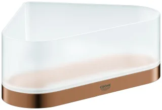 GROHE Eck-Duschablage Selection 41038 mit Halterung Glas/warm sunset gebürstet, 41038DL0 41038DL0
