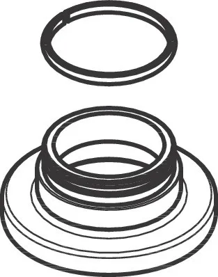 Hansgrohe Vernis Rosette Griff 4-Loch Mattschwarz,93902670 93902670