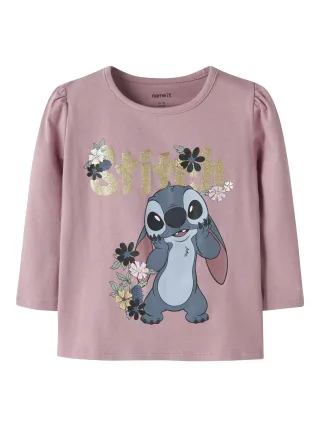 NAME IT - NMFJINA STITCH LS TOP BOX NOOS WDI Lilas - Gr. - 128