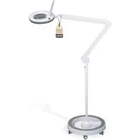 Lumeno Lupenlampe 721X LED Lupenleuchte CRI>90 mit Tischklemme und 127 mm Echtglaslinse, LED fest integriert, Kaltweiß, 6500 K, LED Leuchte