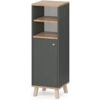 Vicco Midischrank Senyo, Anthrazit/Goldkraft Eiche, 30 x 95 cm (1-St)