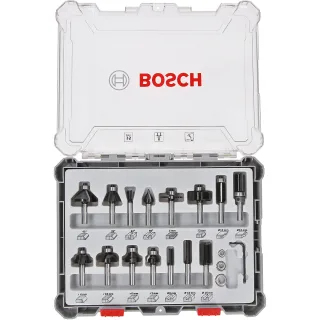 Bosch PRO Fräser-Set, 15-teilig, 8mm Schaft - 2607017472