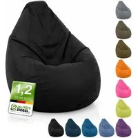 Green Bean Sitzsack Kinder Sitzsack Drop 60x60x90cm (mit Rückenlehne 60x60x90cm - Indoor Sitzkissen 220L EPS-Perlen Füllung, Kuschelig Waschbar), Bean Bag Bodenkissen Lounge Chair Sitzhocker Kindersitzsack