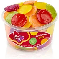 Red Band Süßigkeit, Red Band Smile Fruchtgummi Smileys Gesichter 5fach sortiert 1200g