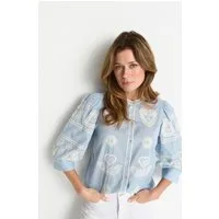 RICHROYAL Klassische Bluse Regular fit mit Stickereien